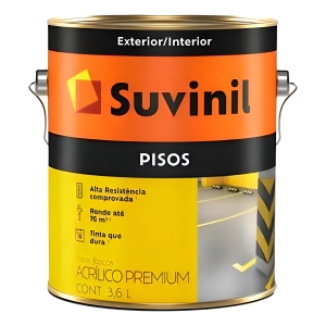 Pintura Suvinil Piso Premium - Negro Mate 3,6l